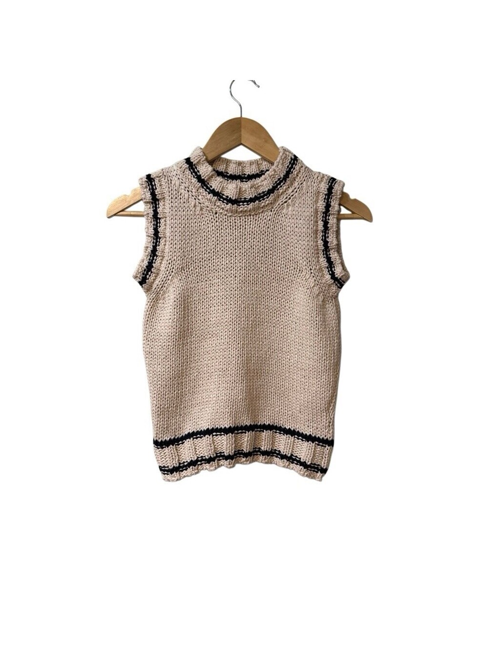 G LABEL BY GOOP KNIT MOCK NECK SWEATER VEST MADE IN ITALY SIZE XS